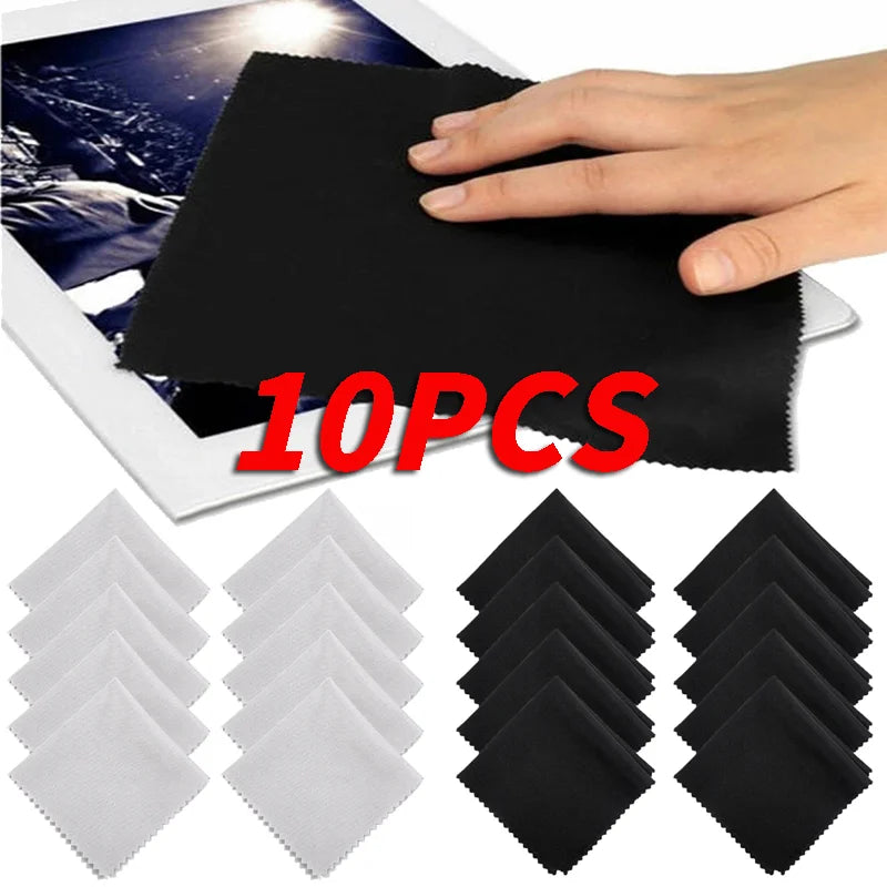 10Pcs Microfiber Cleaning Cloth for Computer TV Camera Laptop Cleaning Wipes Mobile Phone Screen Glasses Cleaning Accessories