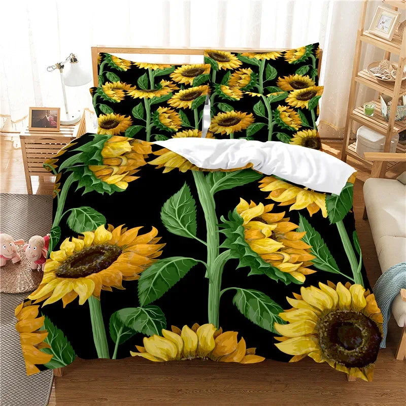 Flowers Bedding Set Duvet Cover Set 3d Bedding Digital Printing Bed Linen Queen Size Bedding Set Fashion Design