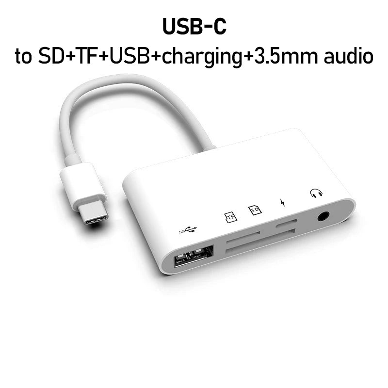 OTG Adapter HDMI 3 5 mm Jack SD TF Lightning USB-C HUB Docking Station for iPhone Mobile iPad Tablet MacBook Laptop Accessories