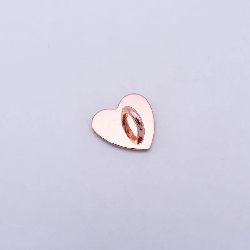 New 1Pc Self Adhesive Metal Heart Phone Charm Holder Mobile Phone Case Finger Ring Stand Hooks Buckle Charms Clasp Accessories