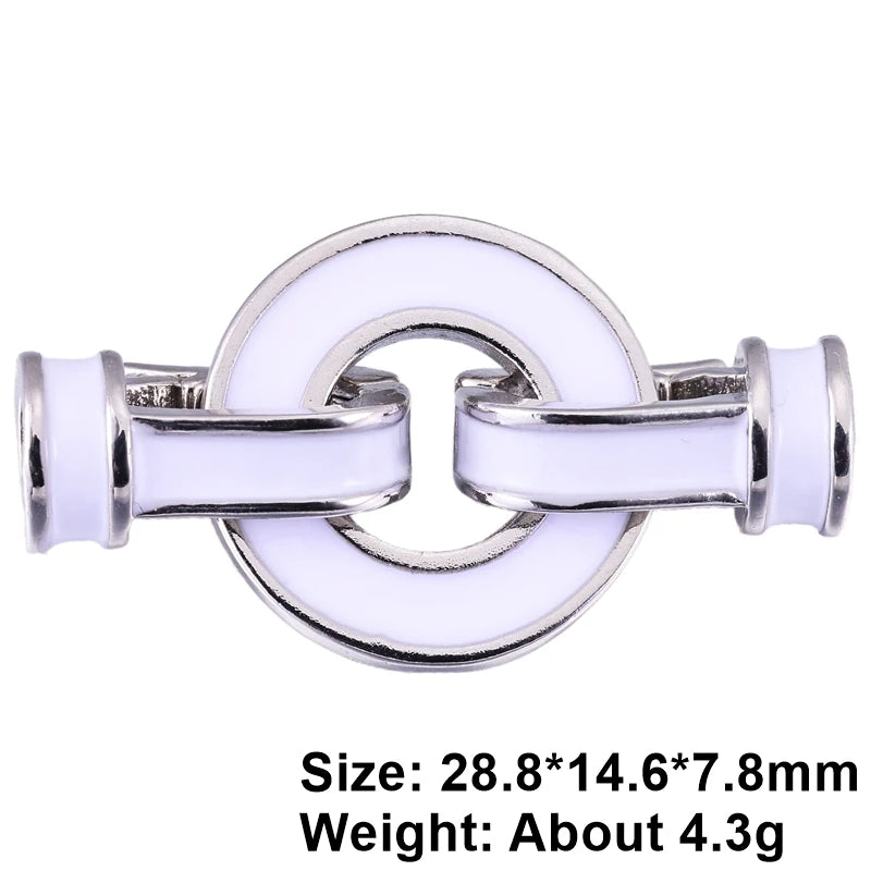 Juya18K Gold Silver Plated Decorative Connector Lock Fasteners Hooks Clasps For DIY Beadwork Beads Crystal Pearls Jewelry Making