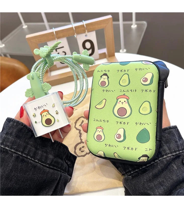Cartoon Cable Protector for iPhone / iPad 18W/20W Charger Case Cable Organizer Phone Wire Organizer Accessories Cable Management