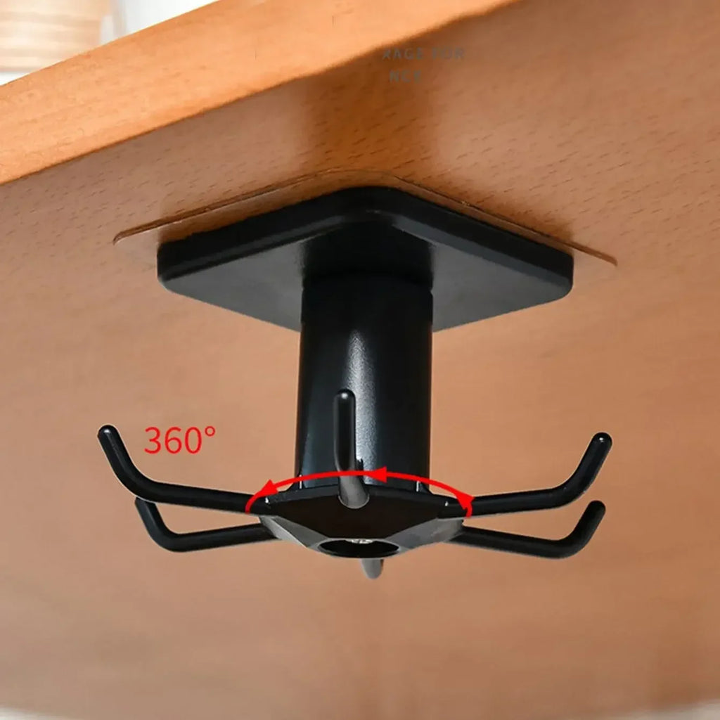 1/2pcs-Kitchen Hooks Rotating Storage Rack Without Punching Wall-Mounted Kitchenware Supplies Gods Multifunctional Shelves