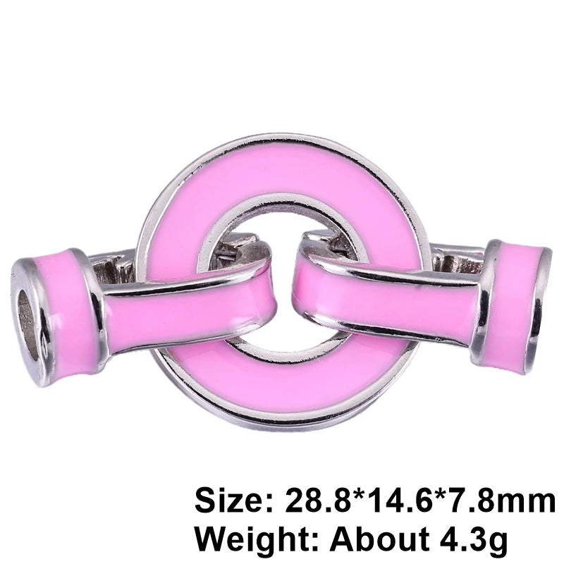 Juya18K Gold Silver Plated Decorative Connector Lock Fasteners Hooks Clasps For DIY Beadwork Beads Crystal Pearls Jewelry Making