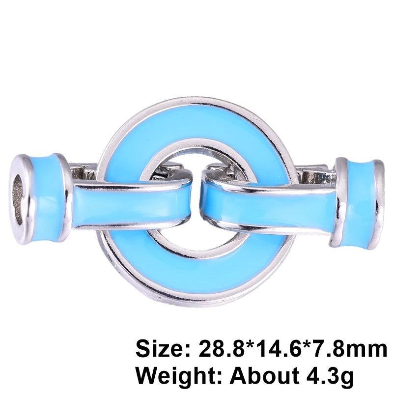 Juya18K Gold Silver Plated Decorative Connector Lock Fasteners Hooks Clasps For DIY Beadwork Beads Crystal Pearls Jewelry Making