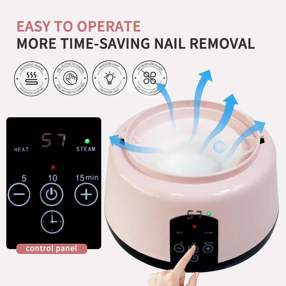 36W Professional Nail Debonding Steamer Fast Debonding Tool Steam High-Temperature Nail Polish Remover Suitable For Salons