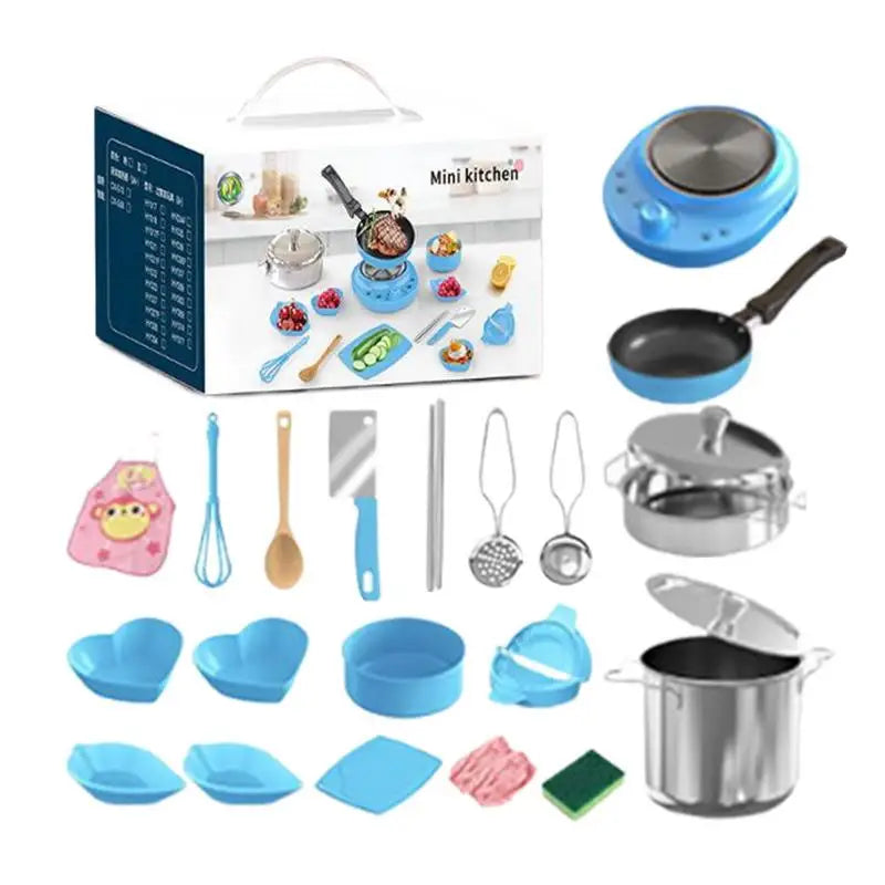 Kids Kitchen Toys 22X Pretend Kitchen Stuff For Kids Realistic Small Cooking Utensils For Child Safe Classroom Learning