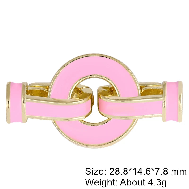 Juya 18K Gold Plated Decorative Connector Fastener Clasps Accessories For DIY Women Needlework Beads Gems Pearls Jewelry Making