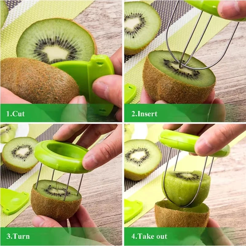 1PC Creative Fruit Cutting Knife Kiwi Cutter Avocado Cutter Fruit Salad Cooking Tools Kitchen Gadgets Cutting Accessories