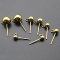 20Pcs Stainless Steel 3/4/5/6/8mm Round Ball Stud Earrings Post With Loops For DIY Earrings Accessories Jewelry Making Findings