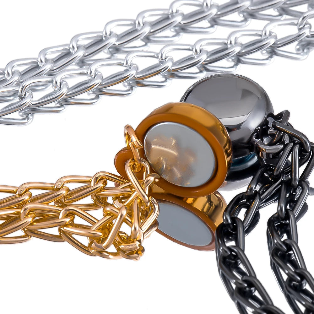 1pc 2pcs 4pcs 8pcs Tuck Waist Design Metal Chain Magnetic Buckle Long Pant Sleeve Shorten Free-suturing Fixed Alloy Brooch Strap