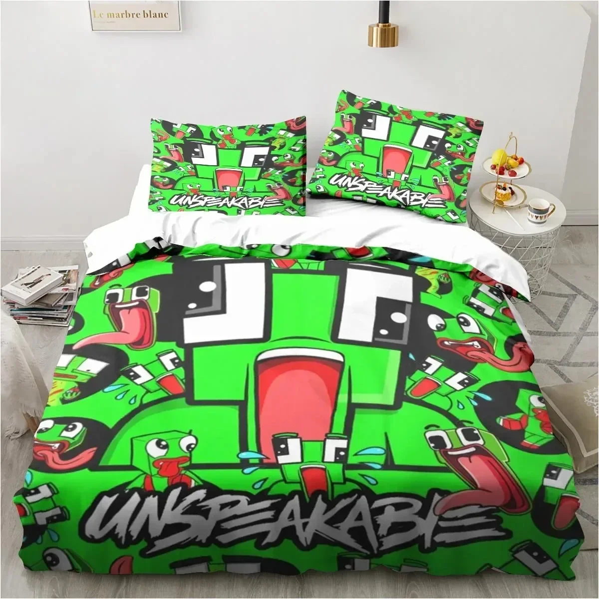 Cartoon Funny Play Unspeak.able Bedding Set Bedroom Soft Bedspreads for Bed Comefortable Duvet Cover Quilt and Pillowcase