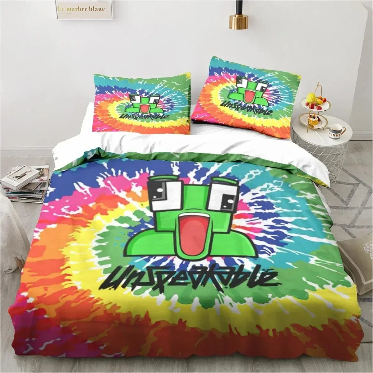 Cartoon Funny Play Unspeak.able Bedding Set Bedroom Soft Bedspreads for Bed Comefortable Duvet Cover Quilt and Pillowcase