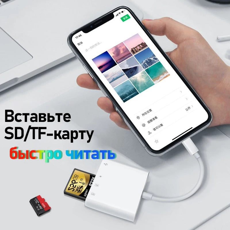 OTG Adapter HDMI 3 5 mm Jack SD TF Lightning USB-C HUB Docking Station for iPhone Mobile iPad Tablet MacBook Laptop Accessories