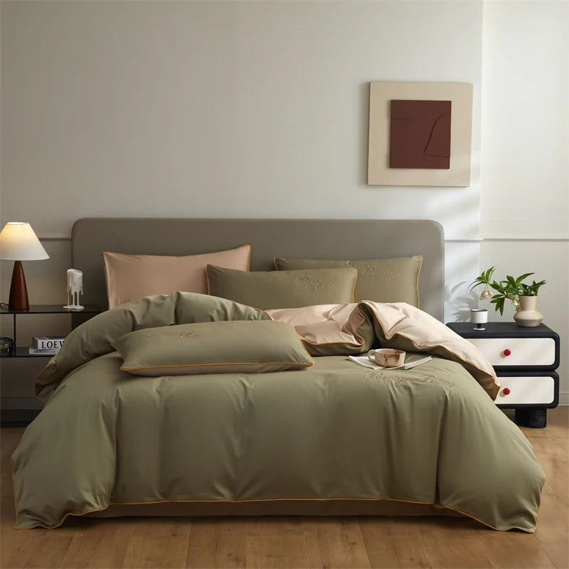 3pcs 100% Egyptian Cotton Duvet Cover Set 1pc Duvet Cover and 2pcs Pillowcases 150*200/200*230cm Single/double Queen King Size