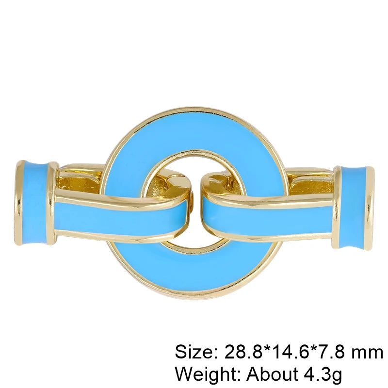 Juya 18K Gold Plated Decorative Connector Fastener Clasps Accessories For DIY Women Needlework Beads Gems Pearls Jewelry Making