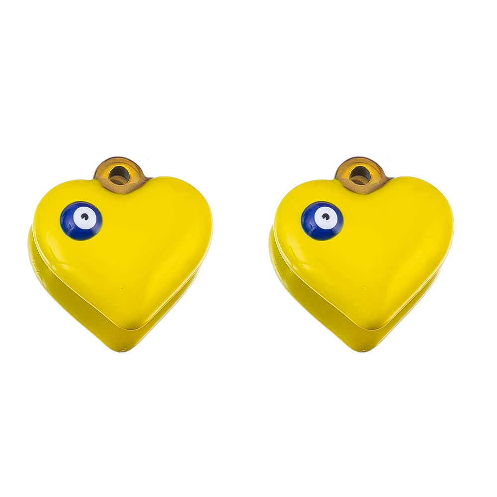 New Fashion Stainless Steel Pendant Circle Heart Pendant,Multi-color Available for Necklace, Earrings, Jewelry Making DIY Crafts