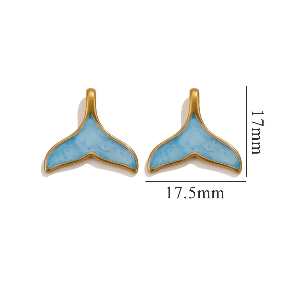5pcs Stainless Steel Enamel Mermaid Tail Charms Gold-plated for DIY Necklaces Bracelet Earring Jewelry Making Supplies Wholesale
