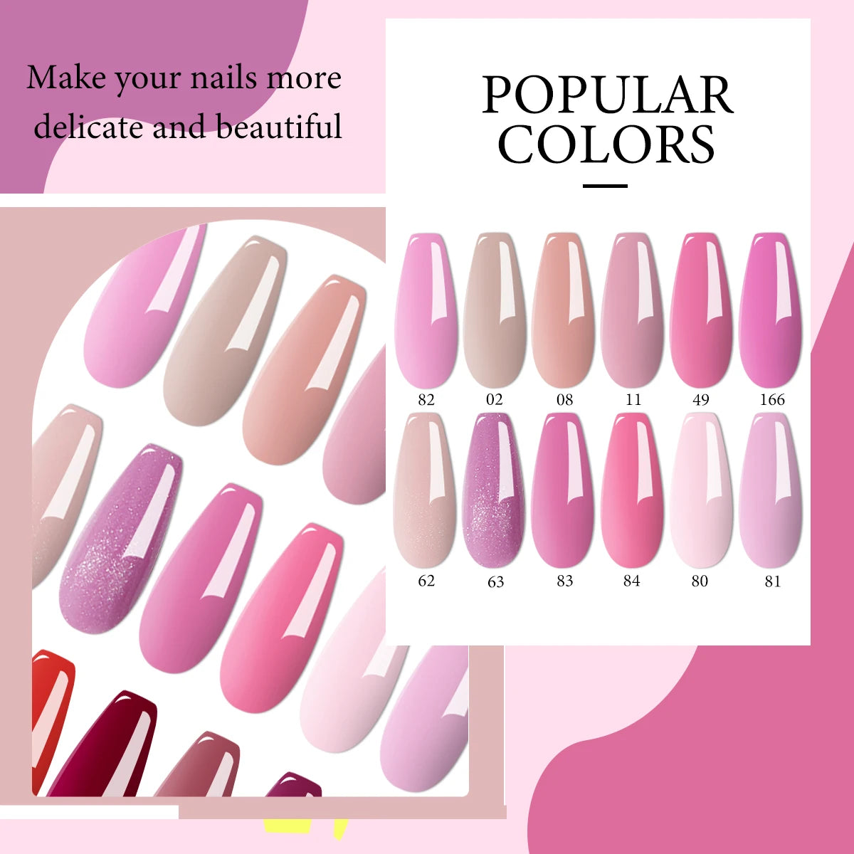 12 colors --- nail gel new product set high saturation color gel firm and durable nail gel is necessary for salon nail DIY nail