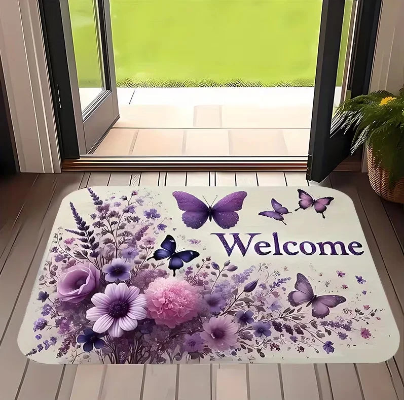 Butterfly Stuff Door Mat Outdoor Carpet Kitchen Non Slip Carpet Butterfly Patterned Door Mat Bathroom Mat Kitchen Decoration