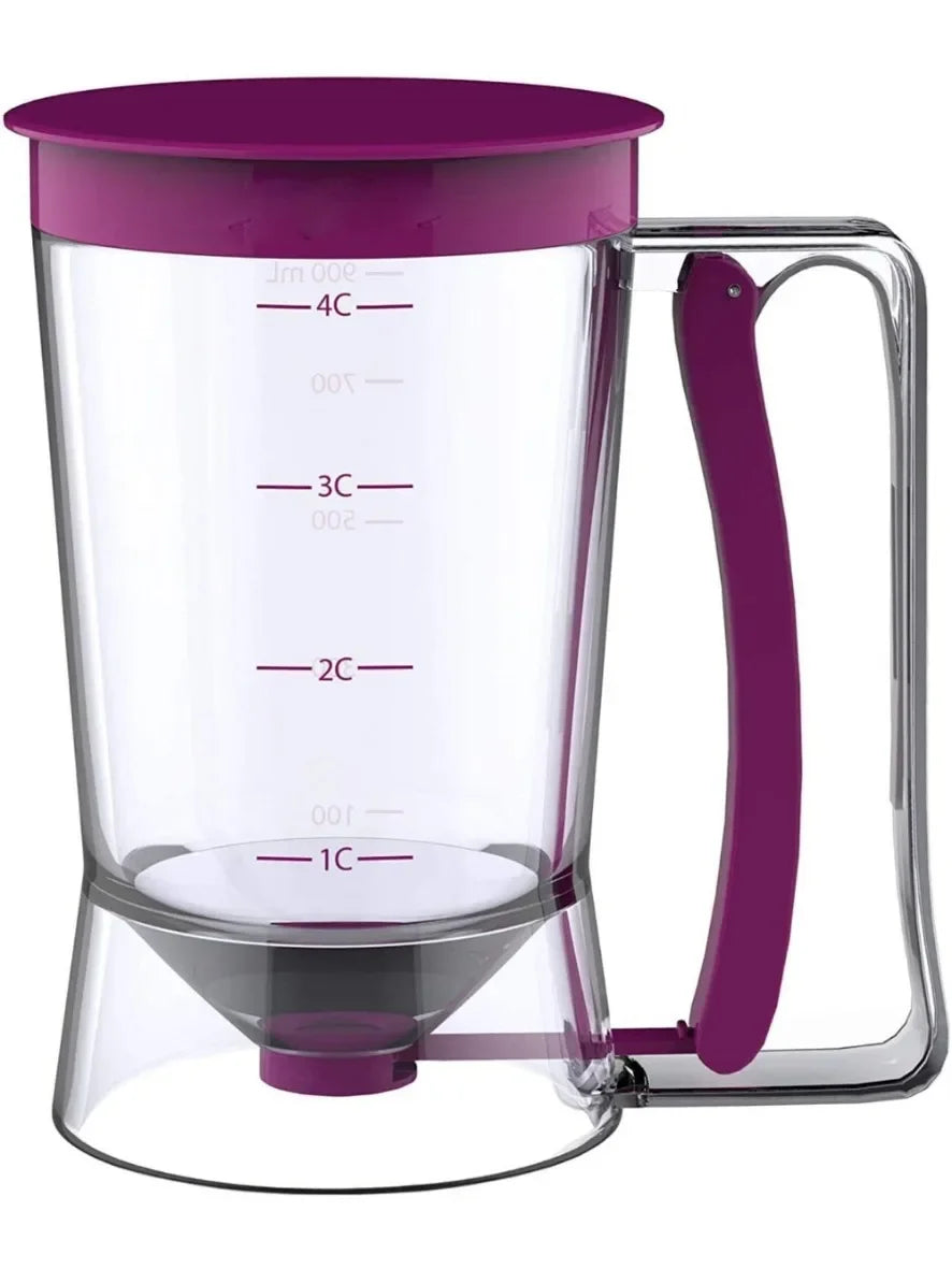 900ml Batter Dispenser Bottle with Squeeze Handle Is A Great Kitchen Gadget for Making Cupcakes, Waffles and Any Baked Goods