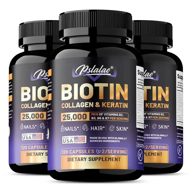 Biotin Collagen Keratin Supplement - Supports Skin and Nail Health, Promotes Hair Growth and Maintains Healthy Vitality
