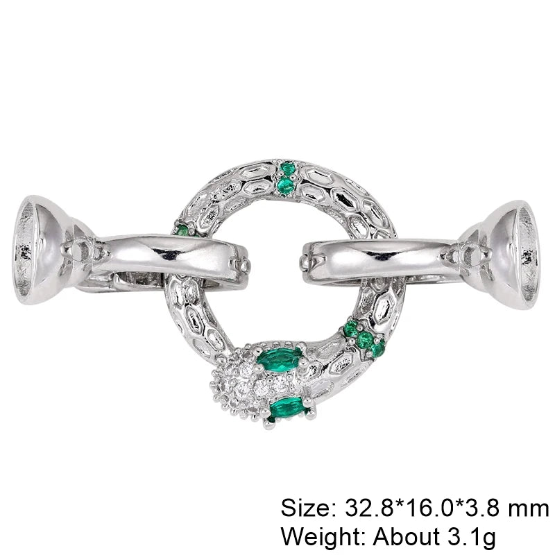 Juya 18K Gold Plated Decorative Connector Fastener Clasps Accessories For DIY Women Needlework Beads Gems Pearls Jewelry Making