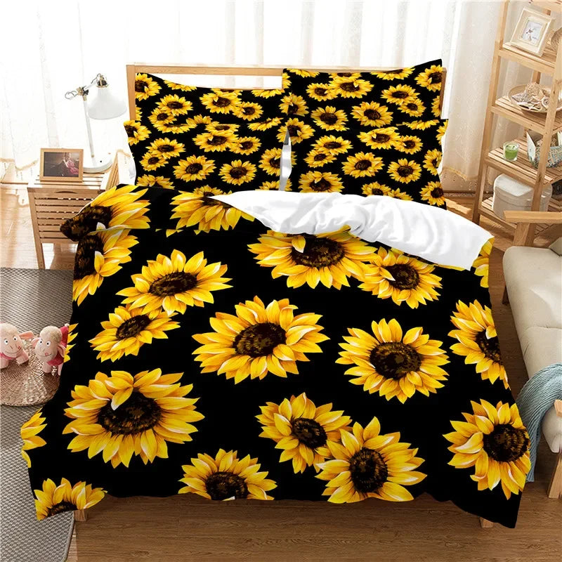 Flowers Bedding Set Duvet Cover Set 3d Bedding Digital Printing Bed Linen Queen Size Bedding Set Fashion Design