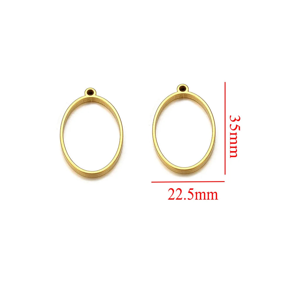 10pcs Stainless Steel Geometric Metal Connector Charms Frames Base DIY Making Epoxy Resin UV Crystal Molds for Jewelry Necklaces