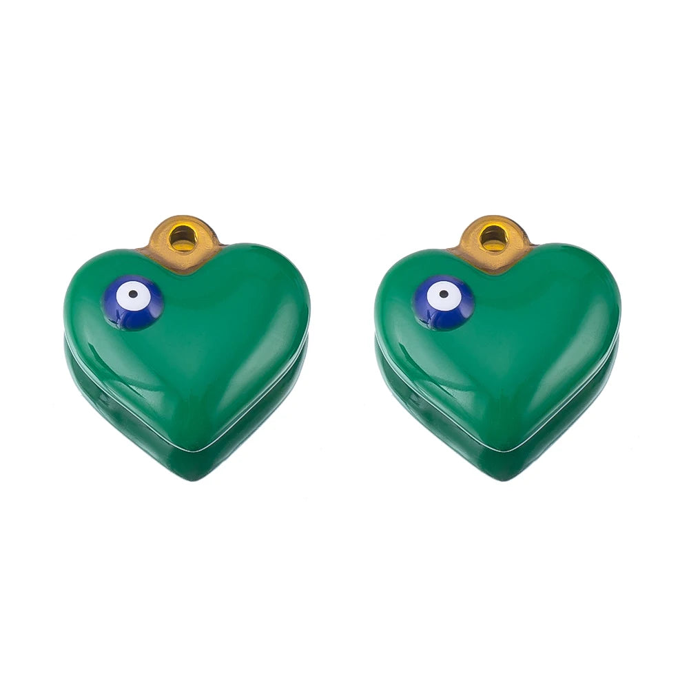 New Fashion Stainless Steel Pendant Circle Heart Pendant,Multi-color Available for Necklace, Earrings, Jewelry Making DIY Crafts