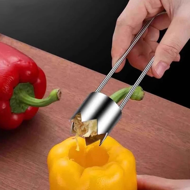 Stainless Steel Fruit Core Remover Apple Pear Bell Peppers Pitter Extractor Tool Versatile Vegetable Core Puller Kitchen Gadgets