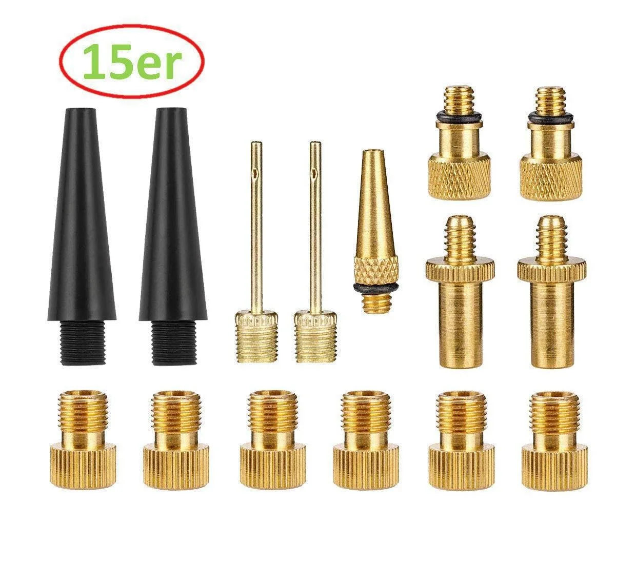 Copper Bicycle Valve Adapter Set Bike Tire Pump Adapter Kit Inflator Pump Accessory Valve adapter SV AV DV Bicycle valve