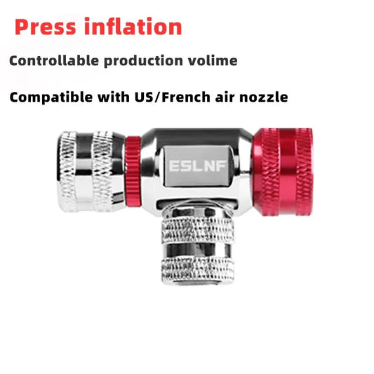 Mini Bicycle CO2 Pump Portable Tire Inflator For Schrader Presta Adapter MTB Road Bike Aluminum Alloy Automatic Pum