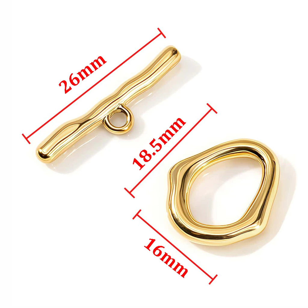 2 Sets Stainless Steel OT Clasp Heart Toggle Clasps Buckle Connector for Necklaces Bracelets Hook DIY Jewelry Making Accessories