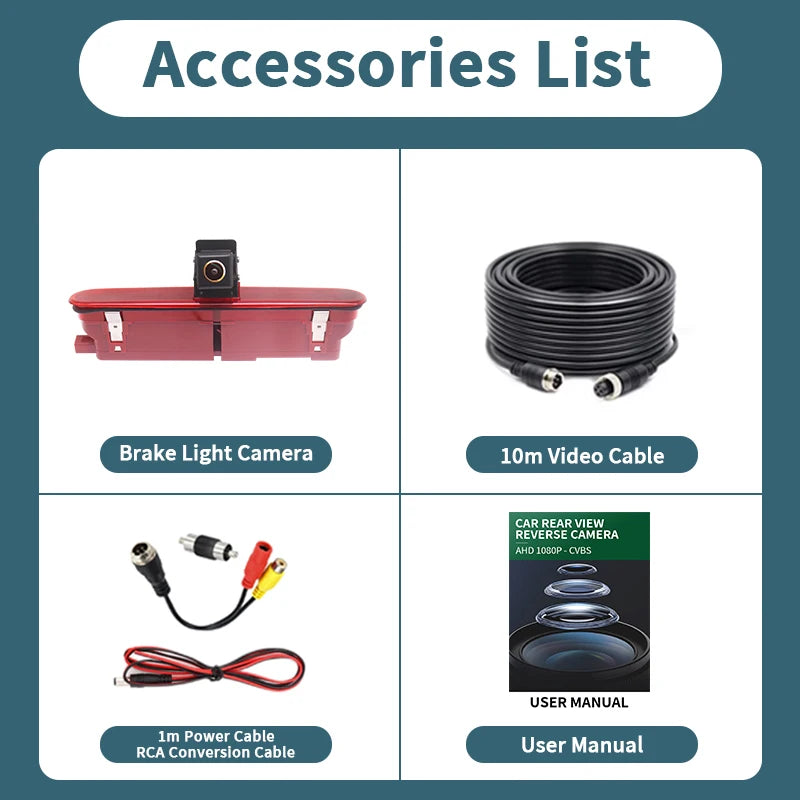 AHD 1080P Car Brake Light Rear View Camera For Fiat Doblo 2010 Opel Vauxhall Combo 2011-2018 Night Vision Waterproof