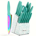 Beautiful Rainbow Titanium Coated Kitchen Knife Set