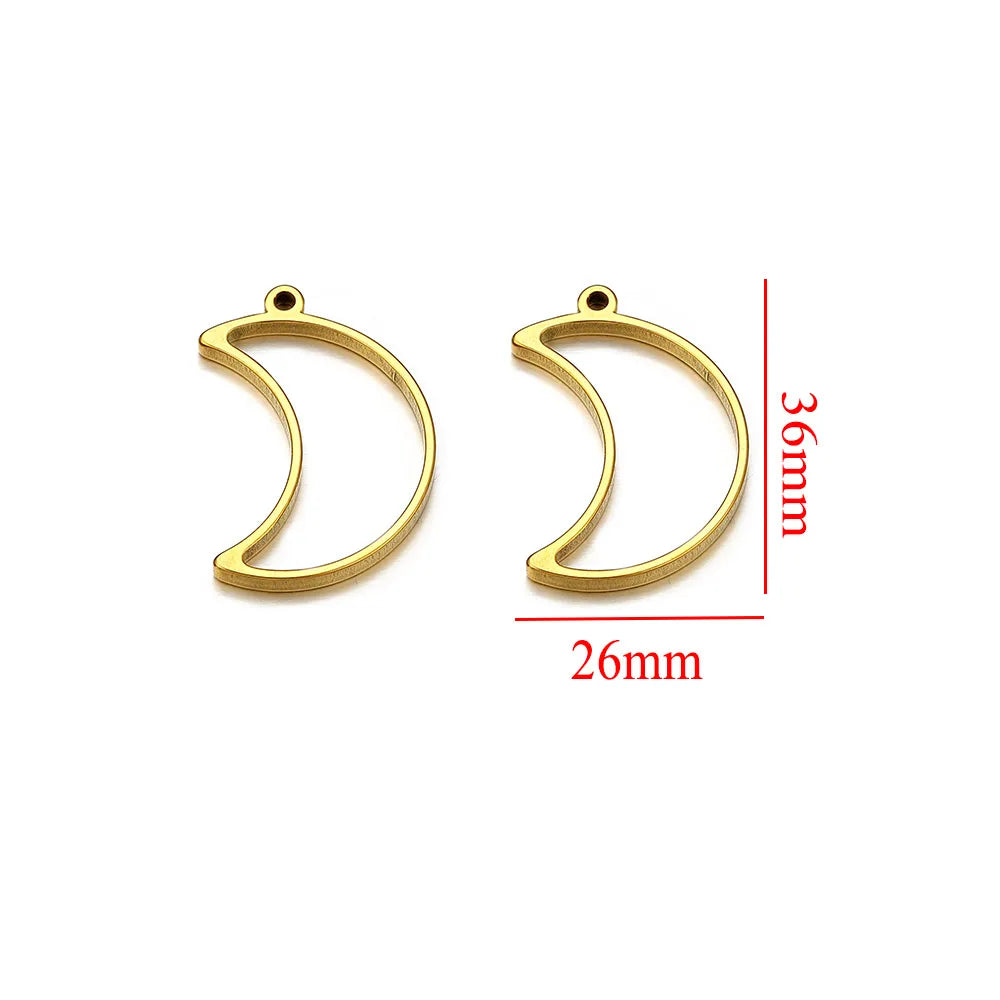 10pcs Stainless Steel Geometric Metal Connector Charms Frames Base DIY Making Epoxy Resin UV Crystal Molds for Jewelry Necklaces