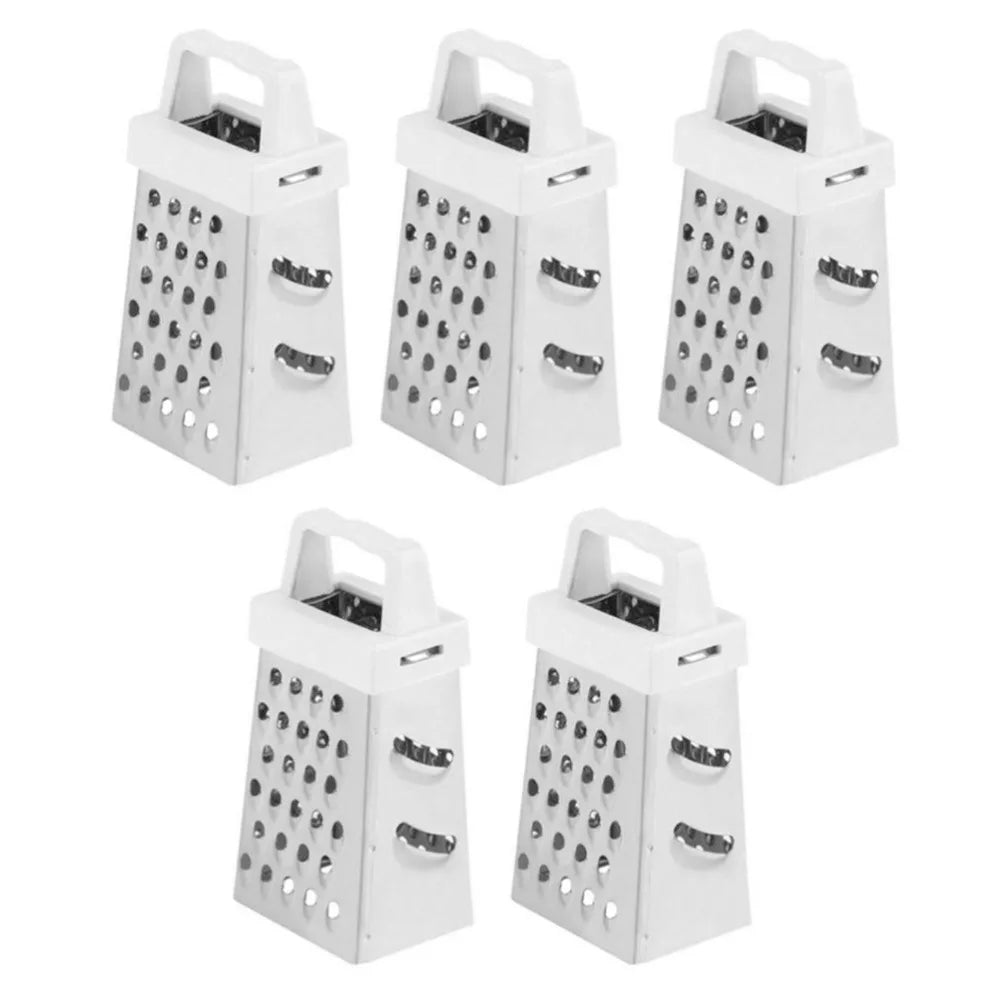 Stainless Steel Mini Four-Sided Grater Planer Multipurpose Vegetables Cutter 4 Sided Blades Household Box Grater Container