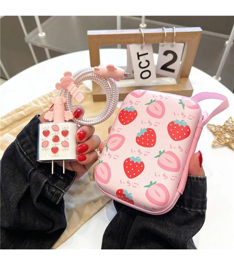 Cartoon Cable Protector for iPhone / iPad 18W/20W Charger Case Cable Organizer Phone Wire Organizer Accessories Cable Management