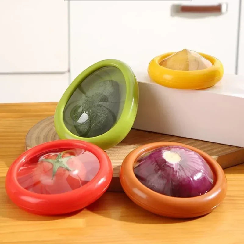 Crisper Box Kitchen Transparent Reusable Airtight Fresh Storage Food Fruit Vegetable Onion Lemon Saver Box Kitchen Clean Gadgets