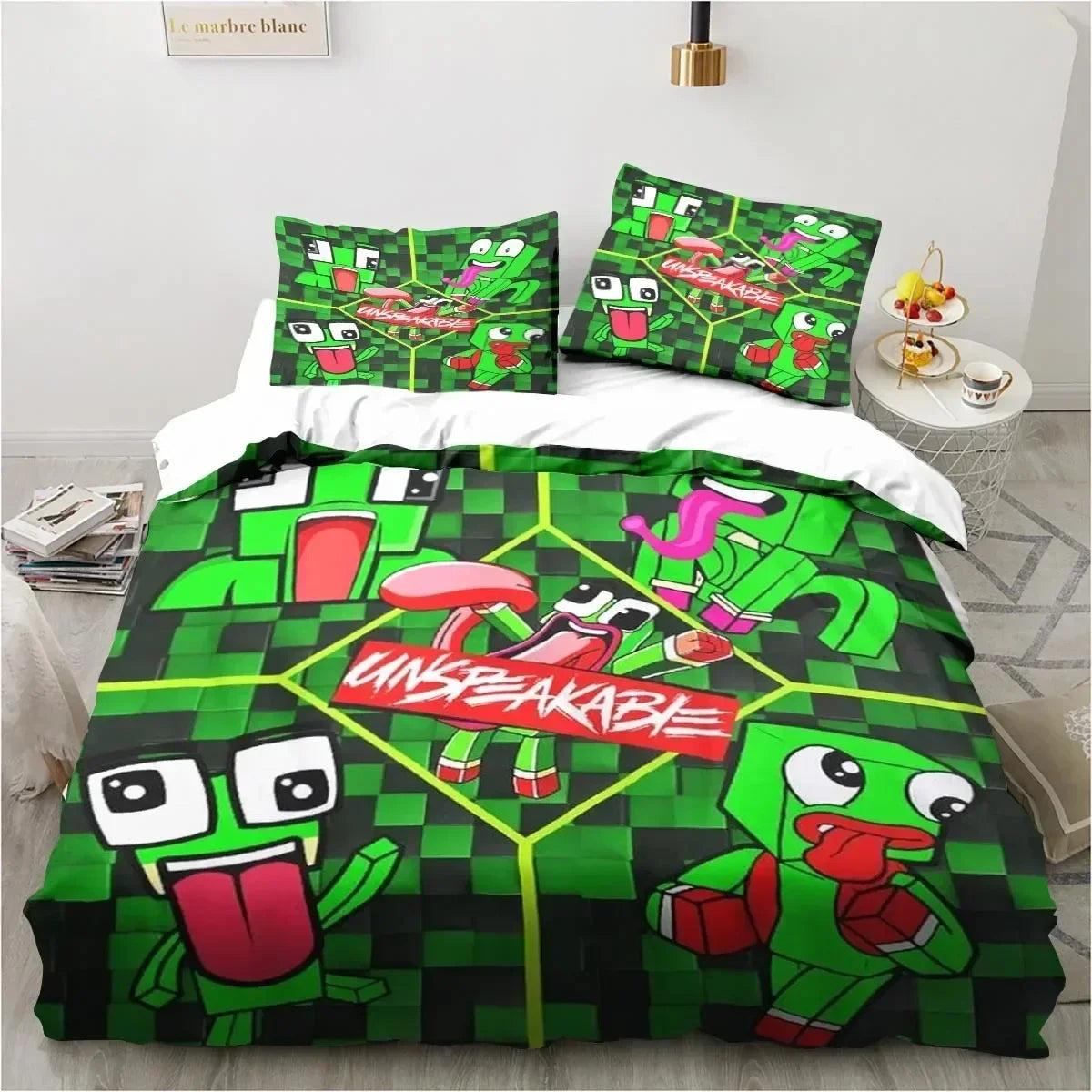 Cartoon Funny Play Unspeak.able Bedding Set Bedroom Soft Bedspreads for Bed Comefortable Duvet Cover Quilt and Pillowcase