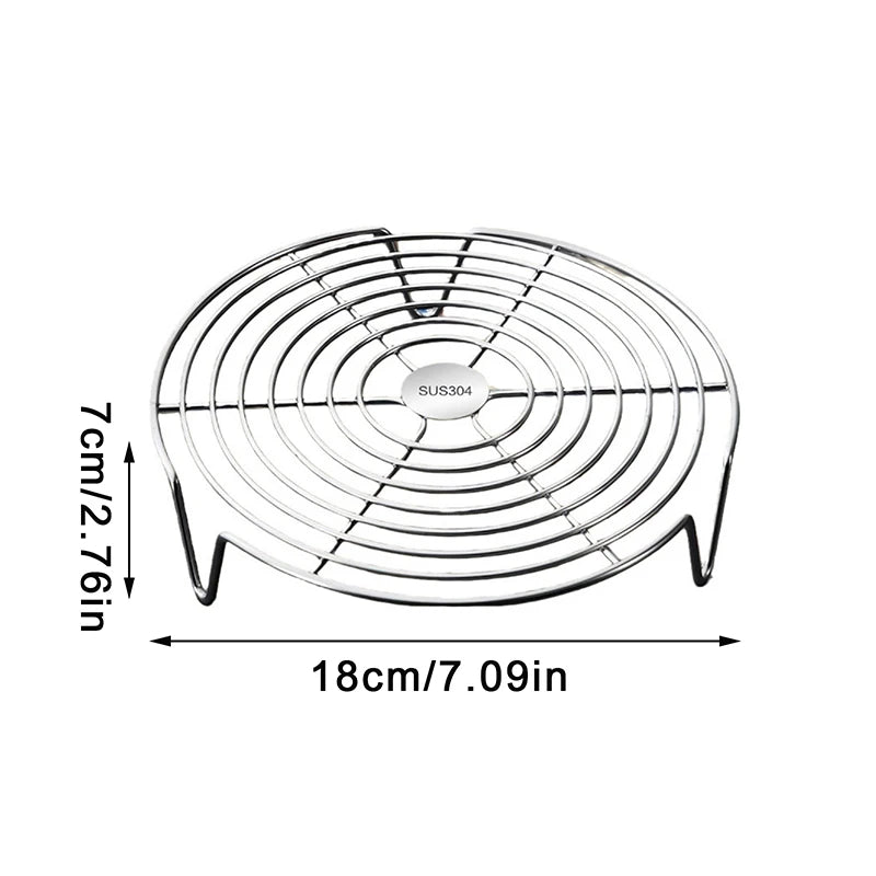 Stainless Steel Steaming Rack Multifunction Steamer Rack Pot Steaming Tray Grill Stand For Dumpling Egg Kitchen Cooking Utensils