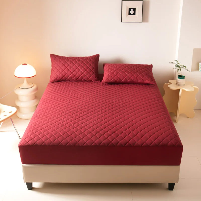 Waterproof Mattress Cover Anti-mites Soft Comfortable Breathable Bed Fitted Sheet Not Including Pillowcase