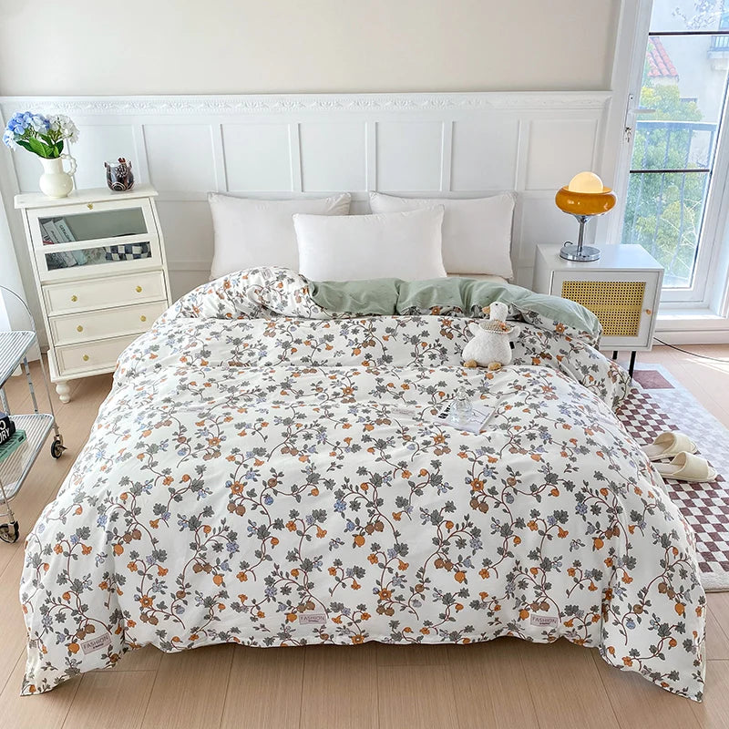 1pc 100% Pure Cotton Duvet Cover Queen/King Size Striped Quilt Cover for Double Bed housse de couette Single Bed Cover for Kids