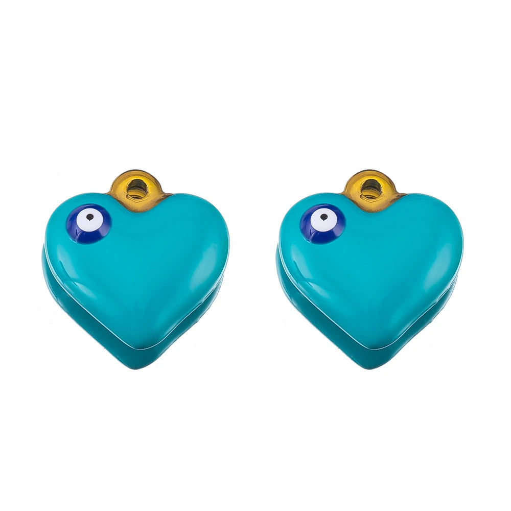 New Fashion Stainless Steel Pendant Circle Heart Pendant,Multi-color Available for Necklace, Earrings, Jewelry Making DIY Crafts