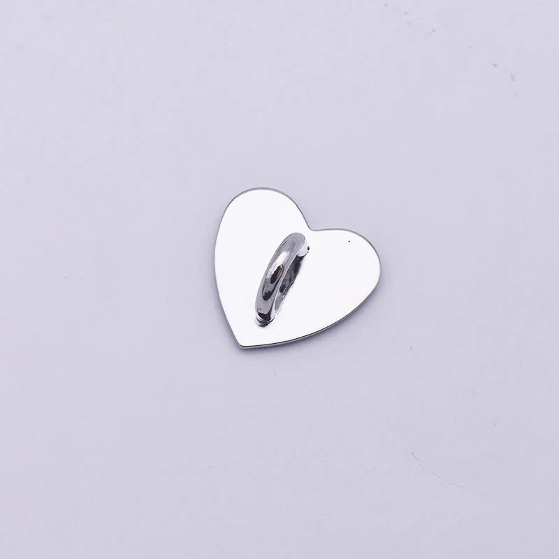 New 1Pc Self Adhesive Metal Heart Phone Charm Holder Mobile Phone Case Finger Ring Stand Hooks Buckle Charms Clasp Accessories
