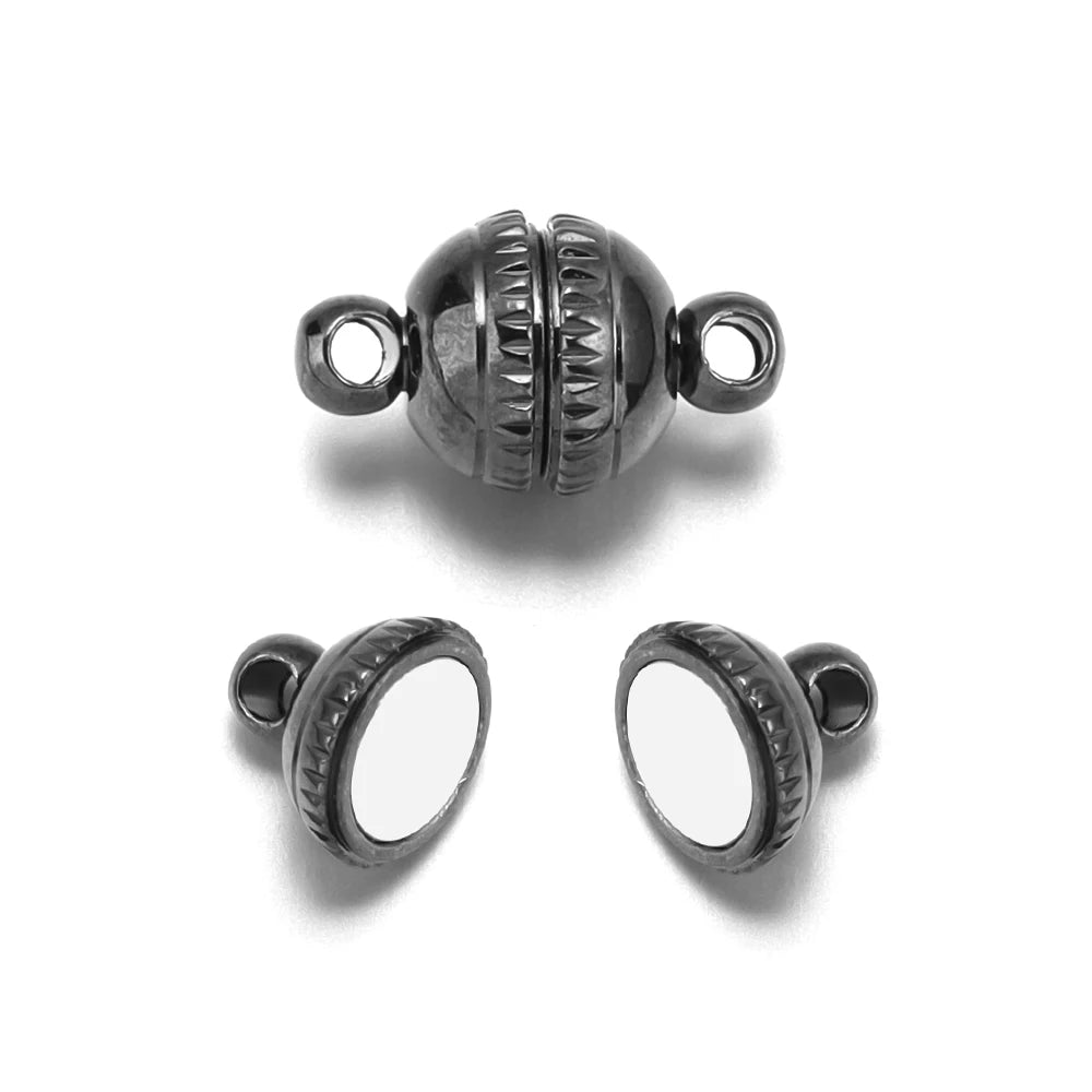 5pcs/lot Copper Strong Magnetic Clasps Round End Clasp Connectors For Jewelry Making DIY Handmade Bracelet Necklaces Accessories
