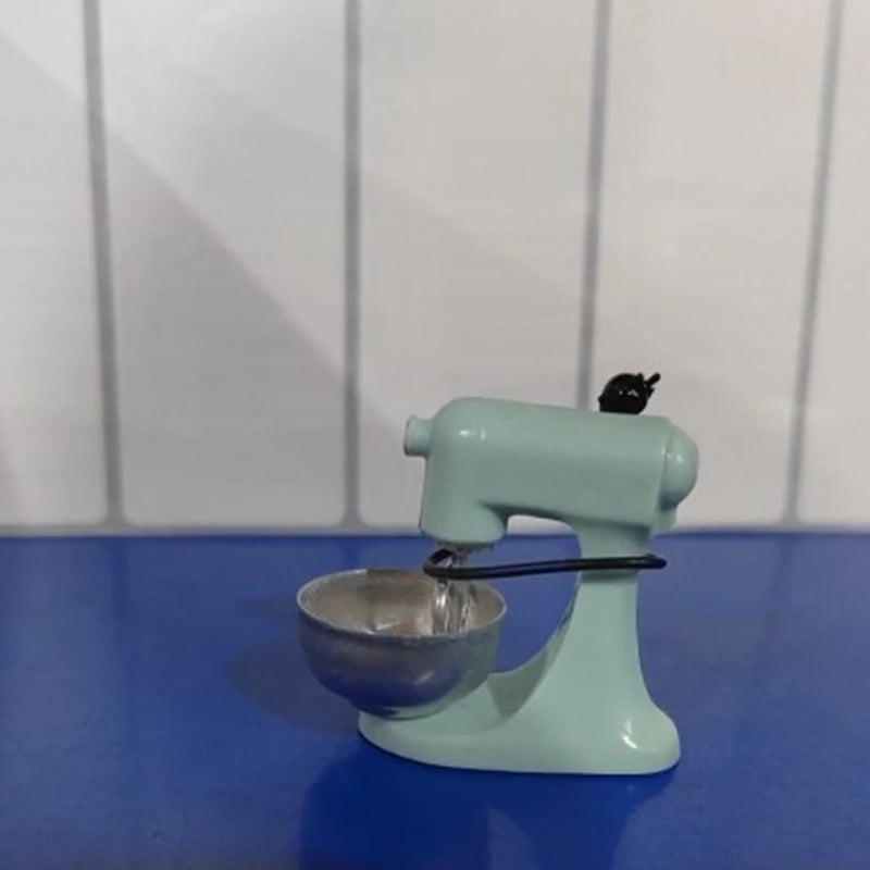 1:12 Dollhouse Miniature Juice Machine Cup Set Coffee Machine Mixer Machine Model Kitchen Doll Electrical Appliance Model Toys