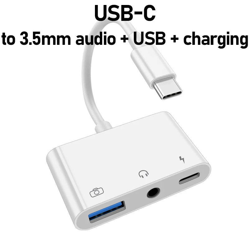 OTG Adapter HDMI 3 5 mm Jack SD TF Lightning USB-C HUB Docking Station for iPhone Mobile iPad Tablet MacBook Laptop Accessories