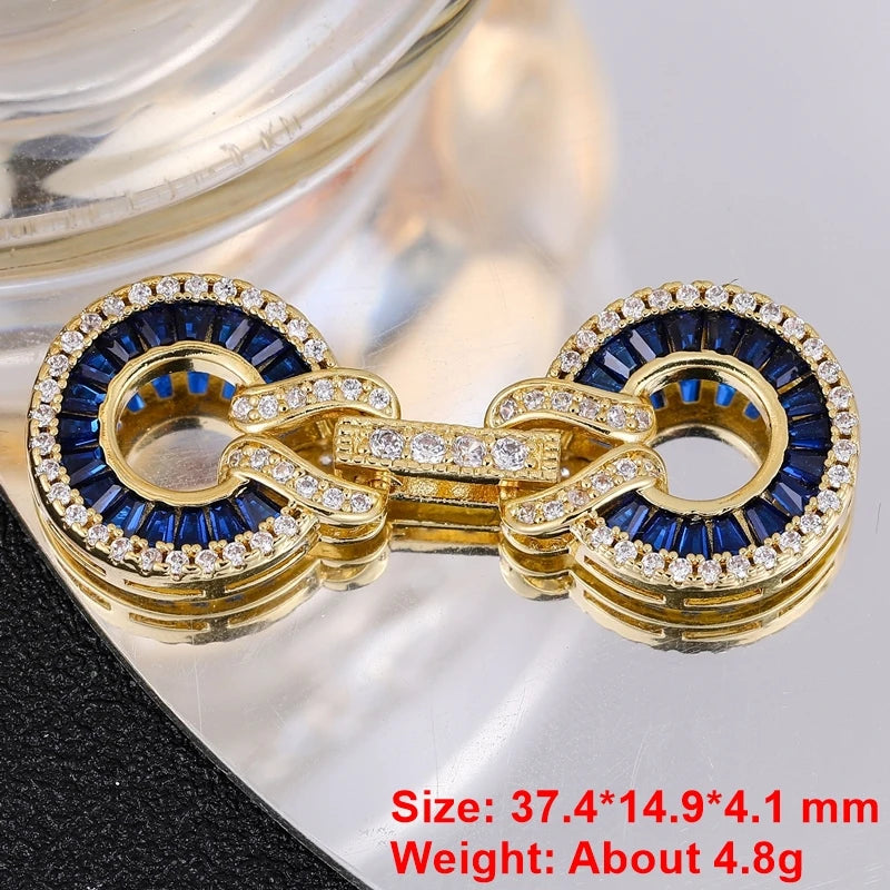 Juya18K Gold Silver Plated Decorative Connector Lock Fasteners Hooks Clasps For DIY Beadwork Beads Crystal Pearls Jewelry Making